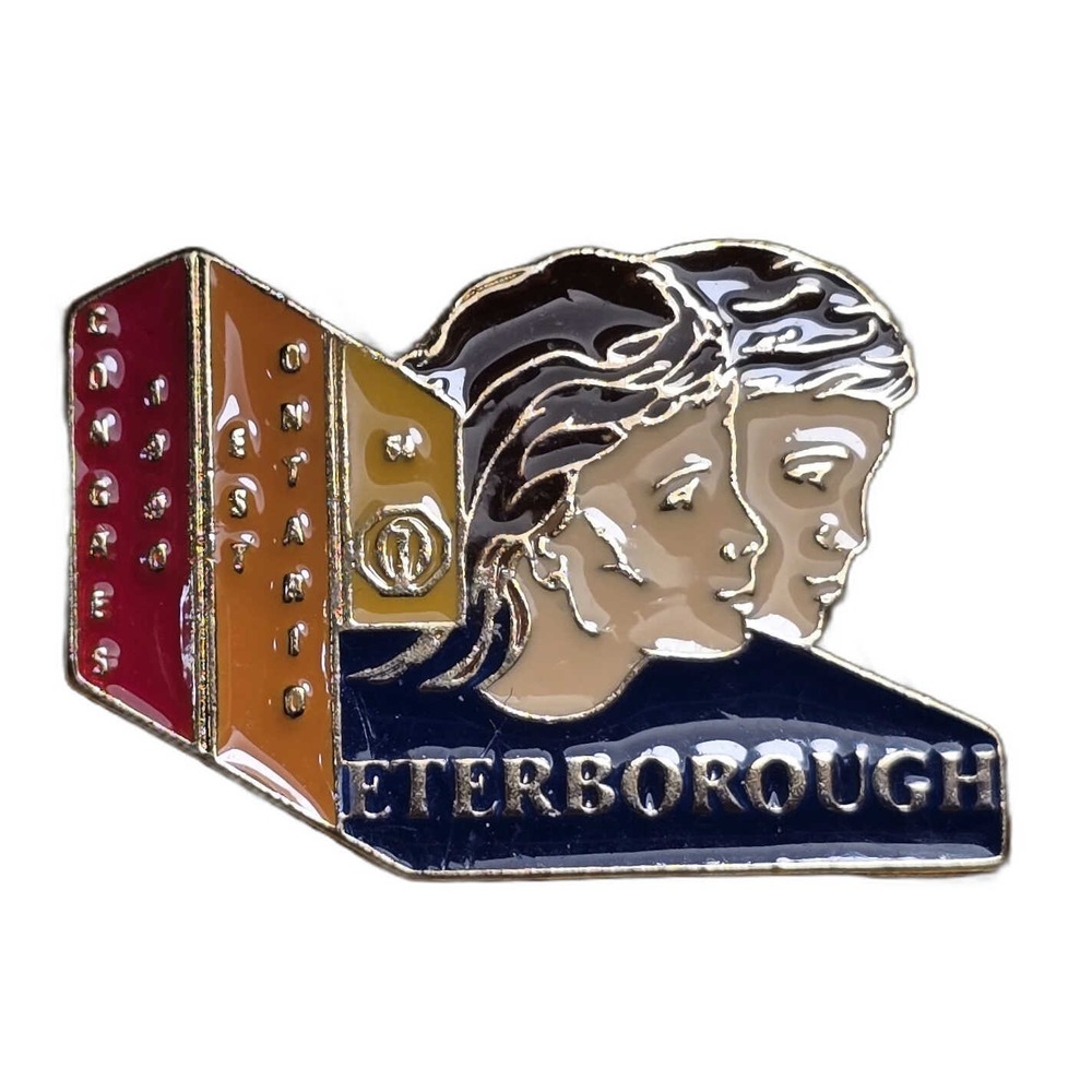 Ontario Peterborough Est Congress Souvenir Enamel Lapel Vest Hat Pin D23